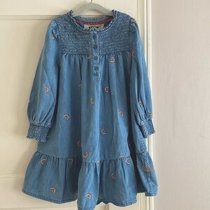Boden chambray embroidered dress